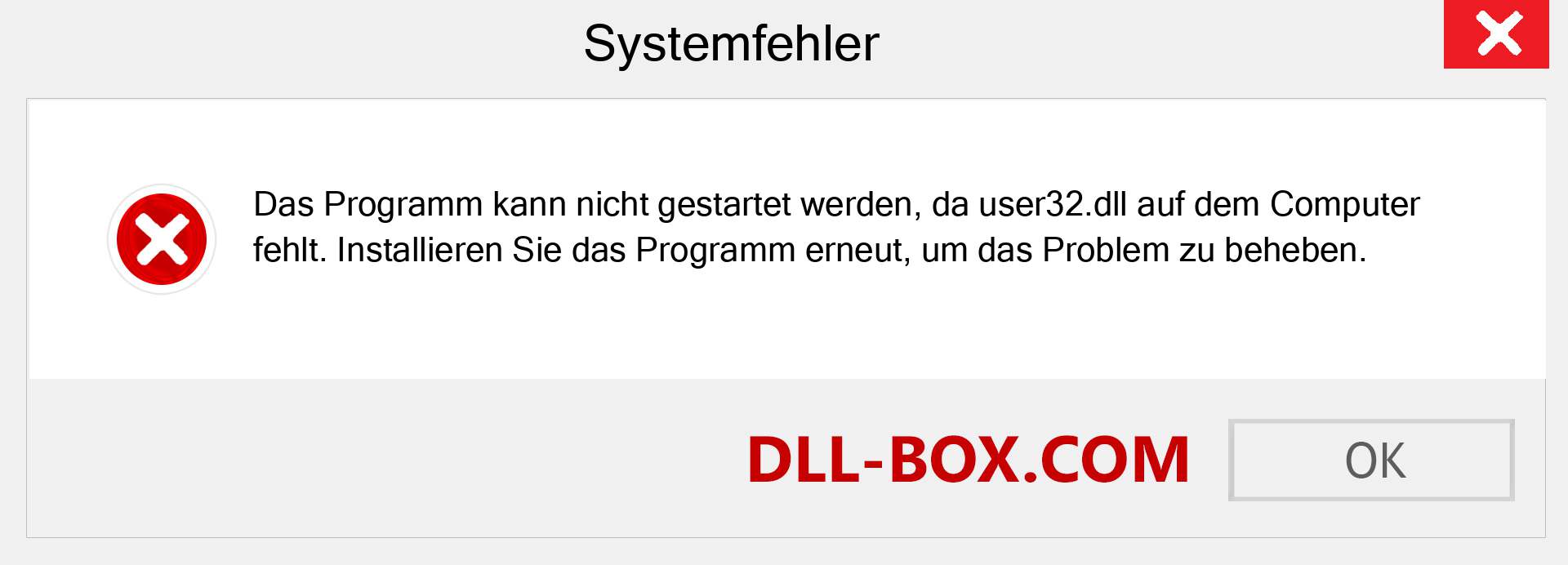 user32.dll-Datei fehlt?. Download für Windows 7, 8, 10 - Fix user32 dll Missing Error unter Windows, Fotos, Bildern